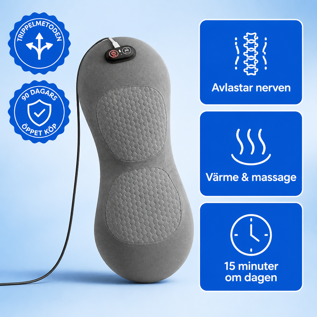 SpineRelief™ 3-i-1 Ryggmassager | Lindra ischias och ryggsmärta på bara 15 minuter om dagen